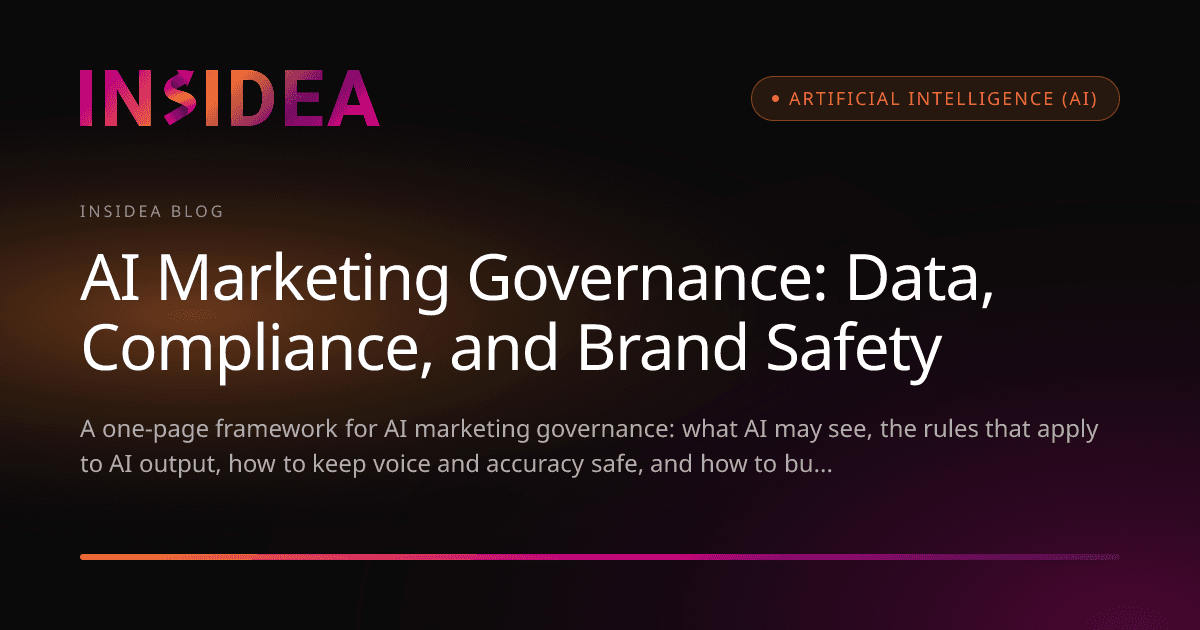 AI Marketing Governance: Data, Compliance, and Brand Safety