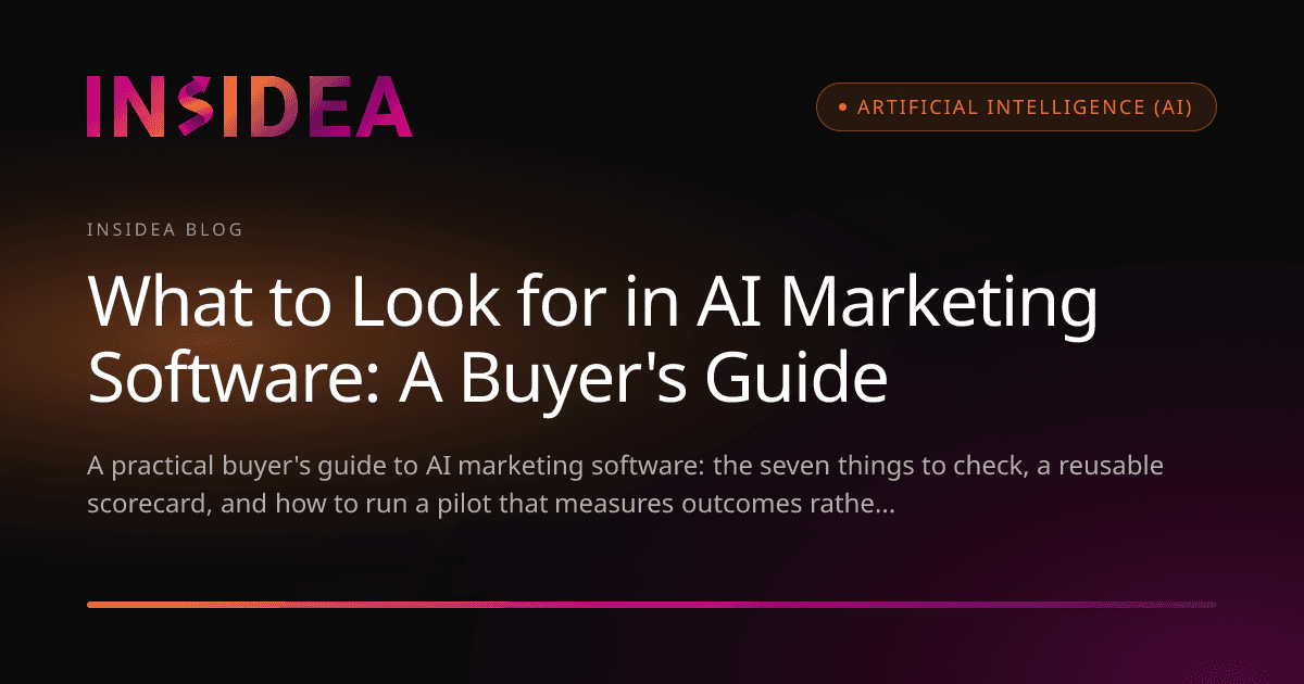 What to Look for in AI Marketing Software: A Buyer's Guide