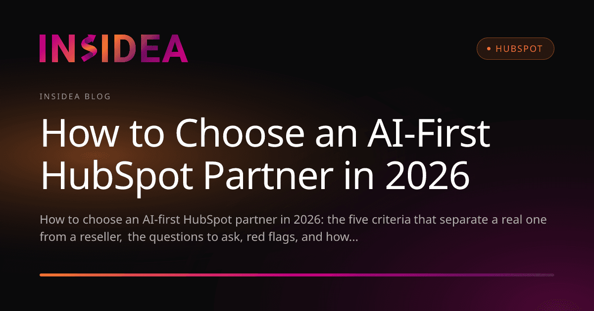 How to Choose an AI-First HubSpot Partner in 2026