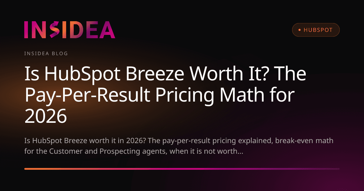 Is HubSpot Breeze Worth It? The Pay-Per-Result Pricing Math for 2026