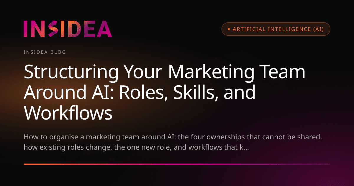 Structuring Your Marketing Team Around AI: Roles, Skills, and Workflows