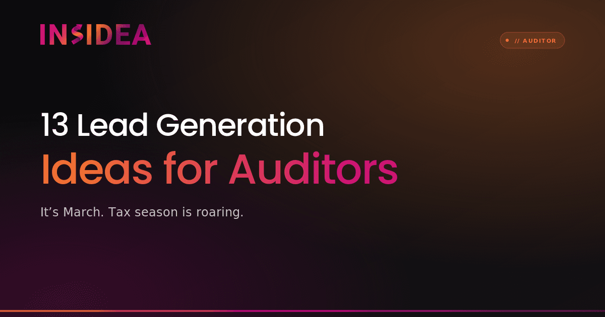 13 Lead Generation Ideas for Auditors