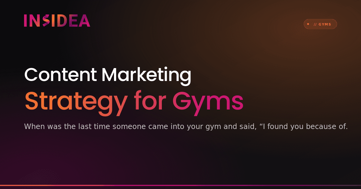 Content Marketing Strategy for Gyms