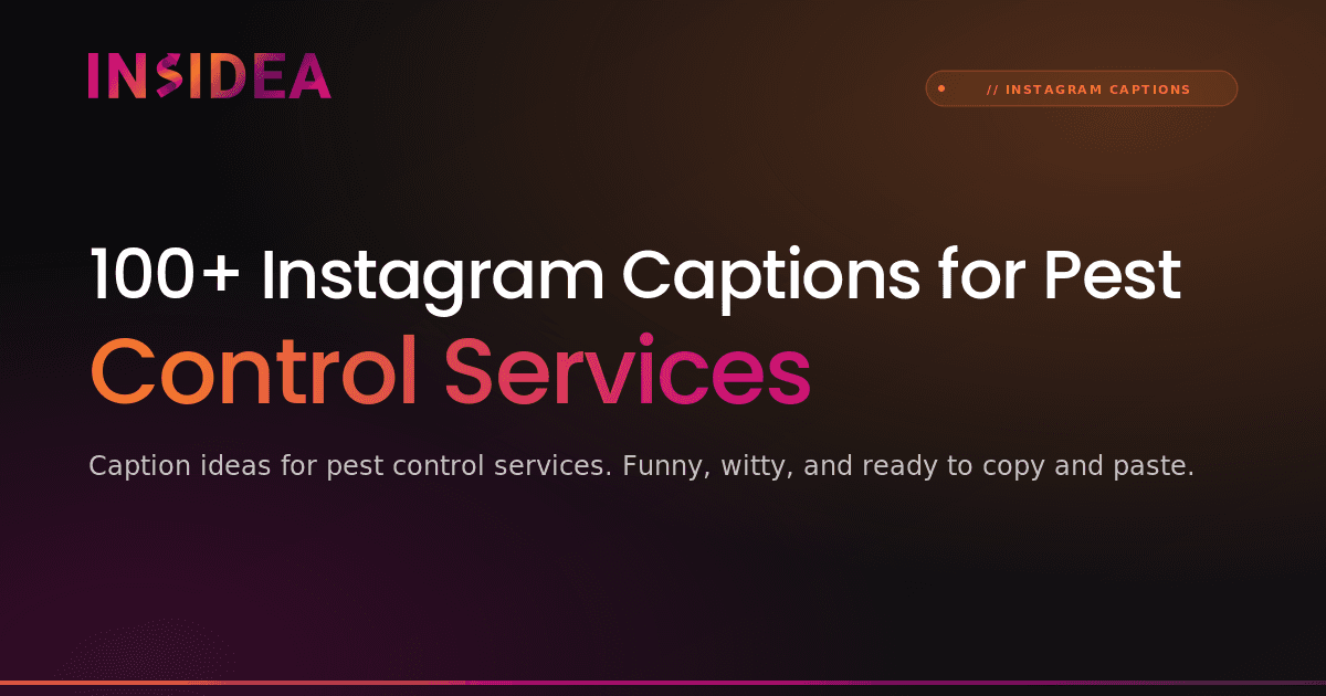 100+ Instagram Captions for Pest Control Services