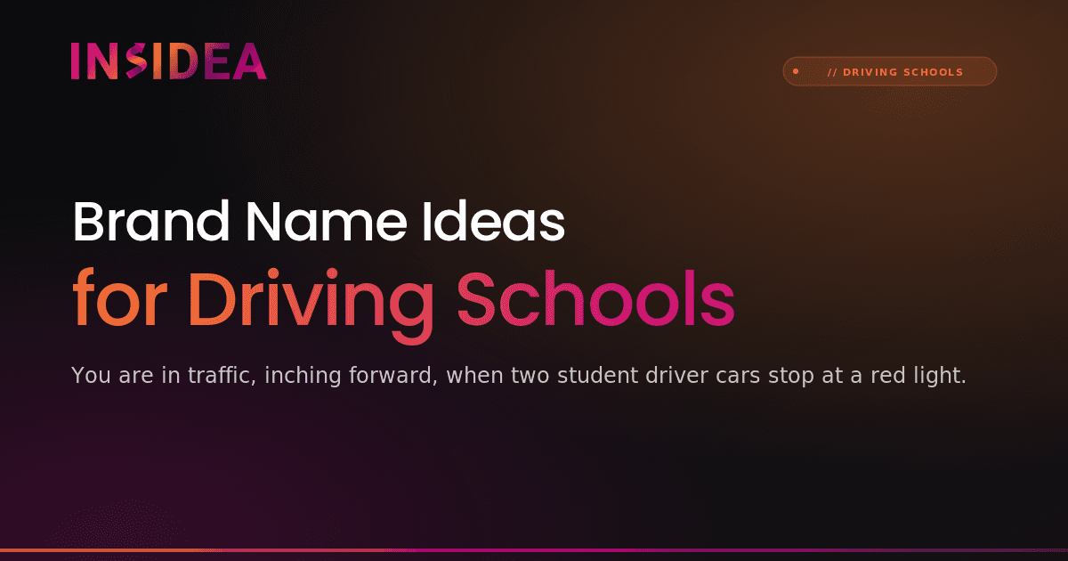 Brand Name Ideas for Driving Schools