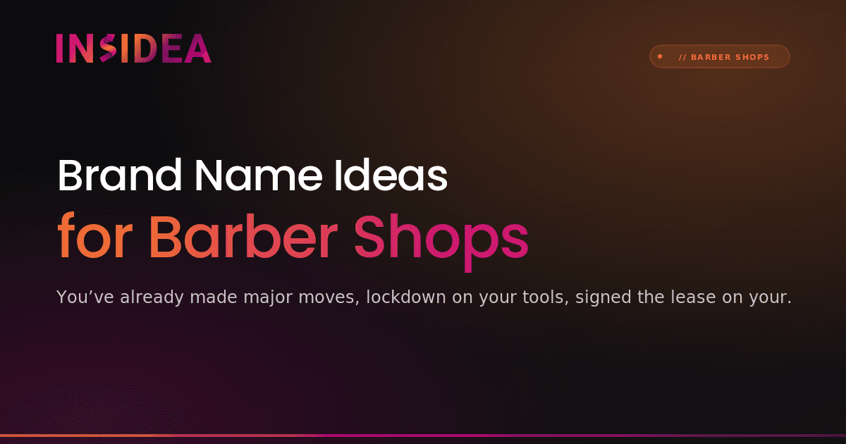 Brand Name Ideas for Barber Shops