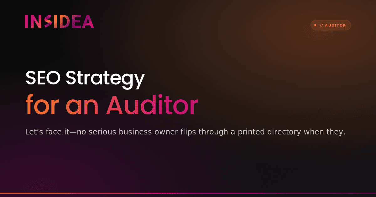 SEO Strategy for an Auditor