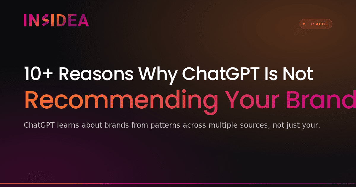 10+ Reasons Why ChatGPT Is Not Recommending Your Brand