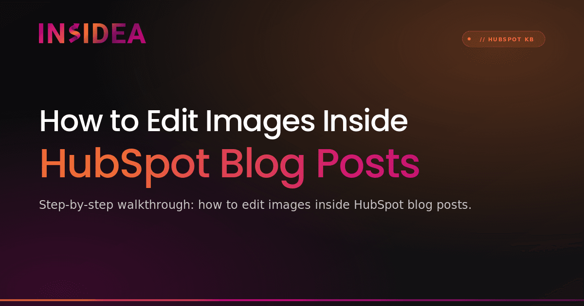 How to Edit Images Inside HubSpot Blog Posts