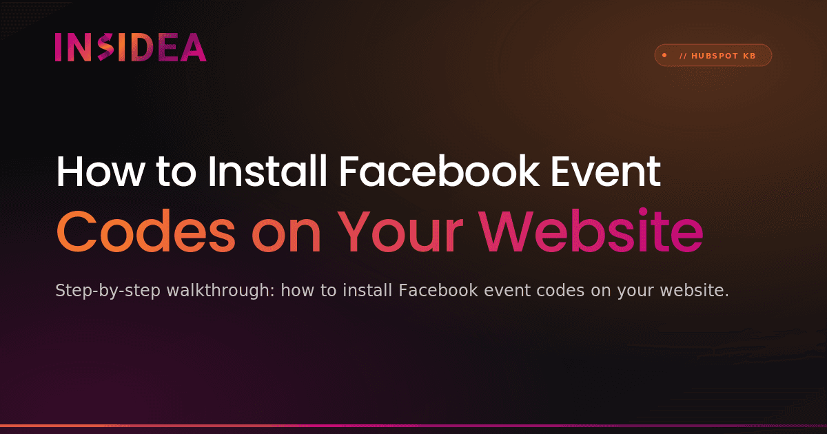How to Install Facebook Event Codes on Your Website