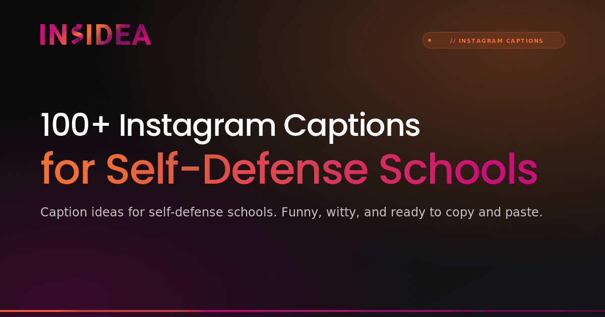 100+ Instagram Captions for Self-Defense Schools