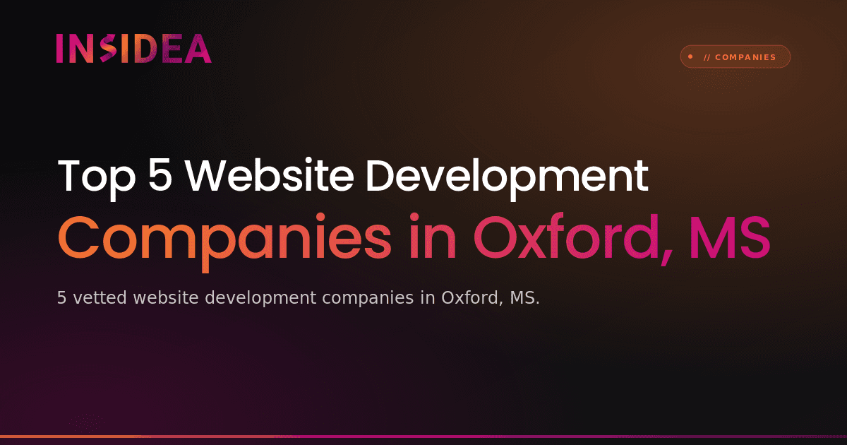 Top 5 Website Development Companies in Oxford, MS