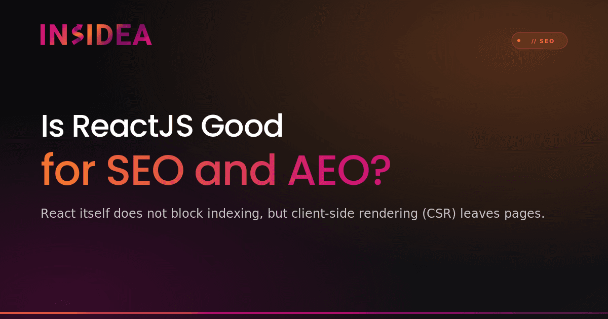 Is ReactJS Good for SEO and AEO?