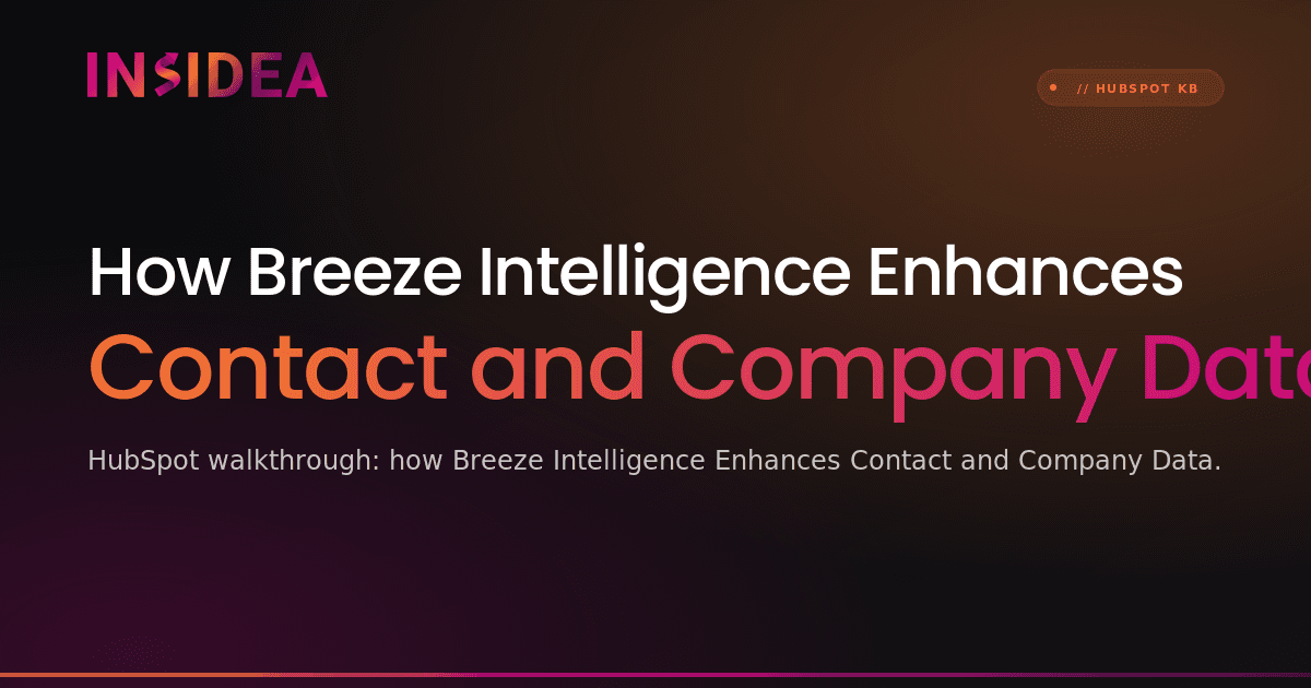How Breeze Intelligence Enhances Contact and Company Data