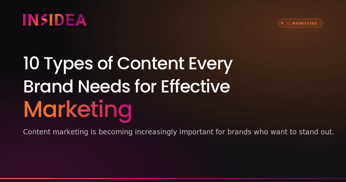 10 Types of Content Every Brand Needs for Effective Marketing