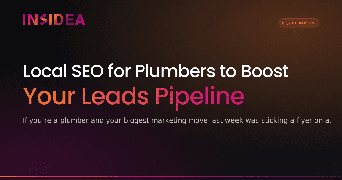 Local SEO for Plumbers to Boost Your Leads Pipeline