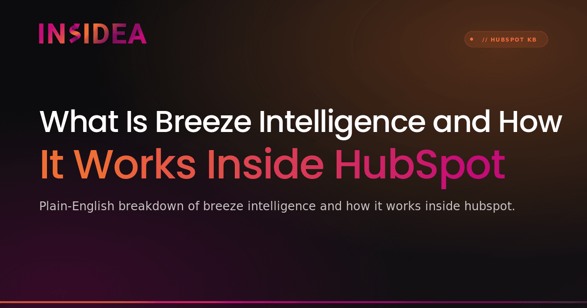 What Is Breeze Intelligence and How It Works Inside HubSpot