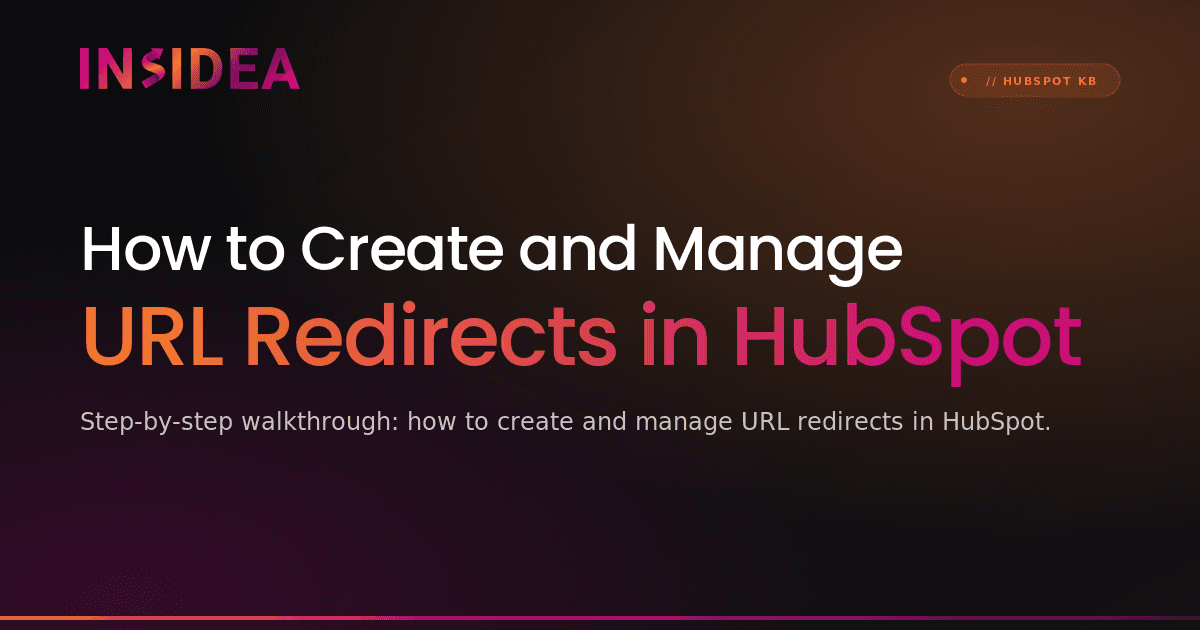 How to Create and Manage URL Redirects in HubSpot