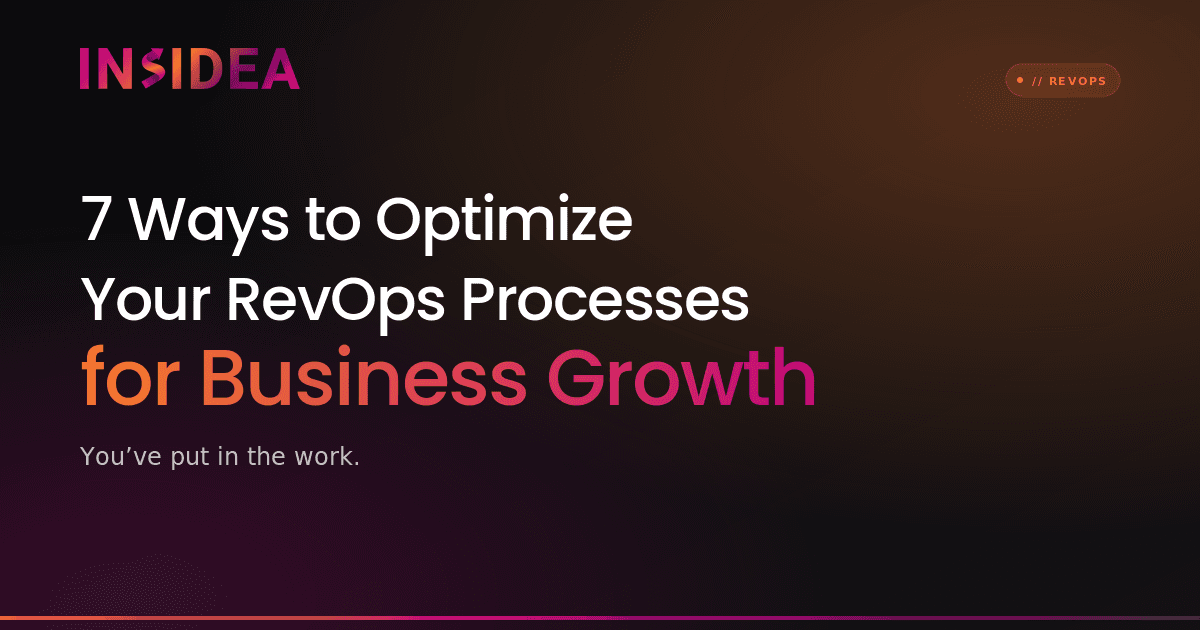 7 Ways to Optimize Your RevOps Processes for Business Growth