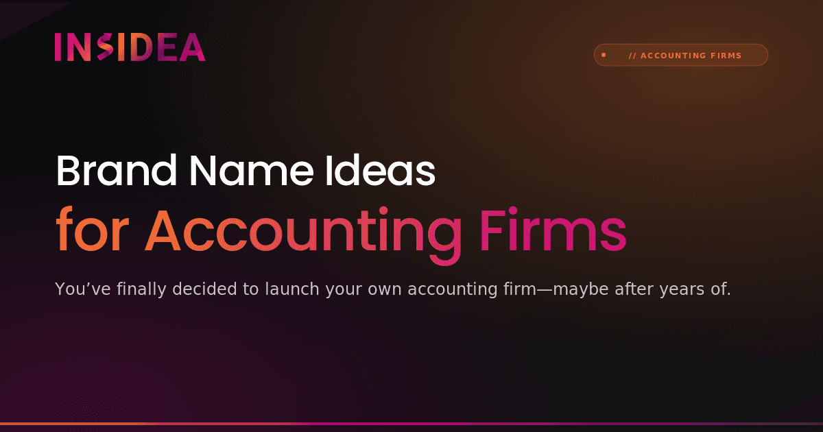 Brand Name Ideas for Accounting Firms