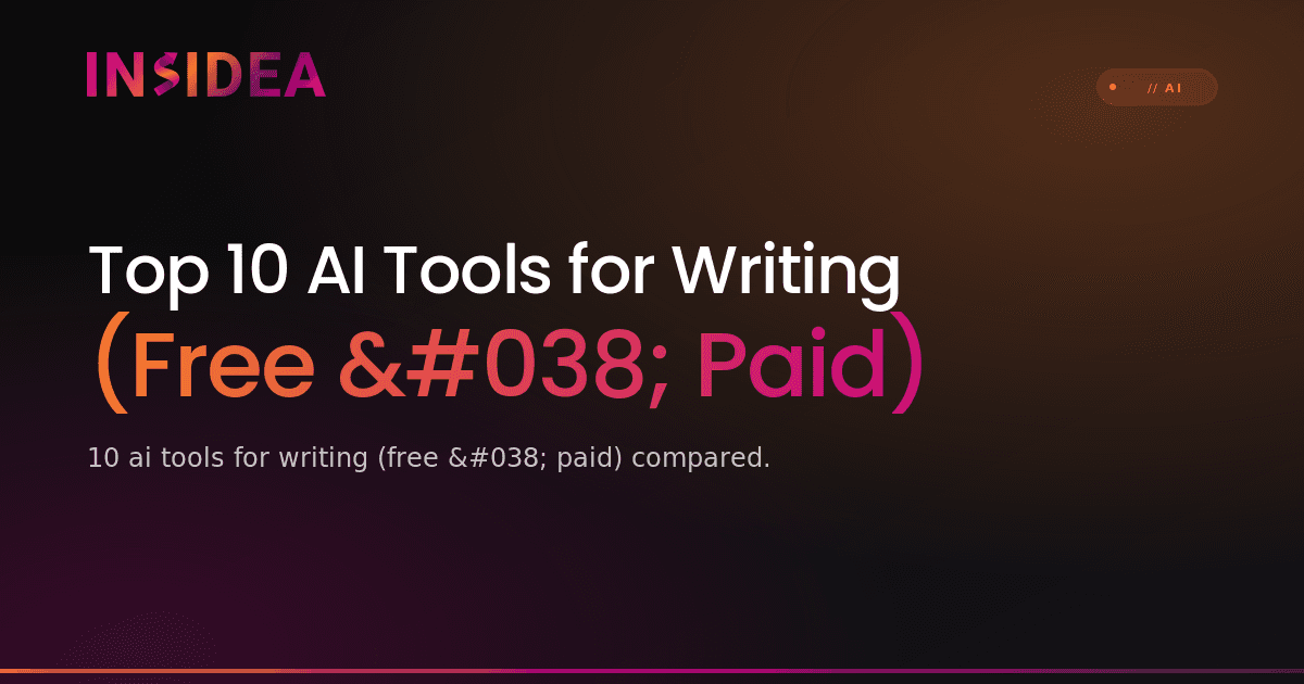 Top 10 AI Tools for Writing (Free & Paid)