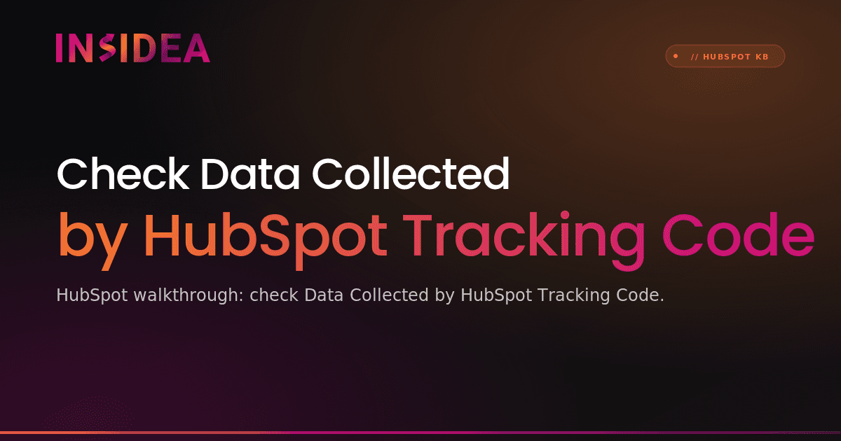 Check Data Collected by HubSpot Tracking Code