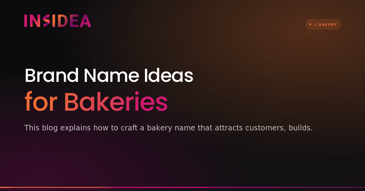 Brand Name Ideas for Bakeries