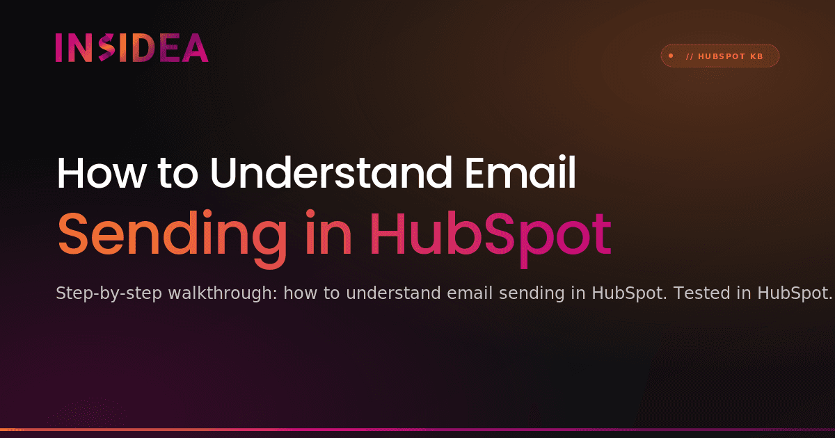 How to Understand Email Sending in HubSpot