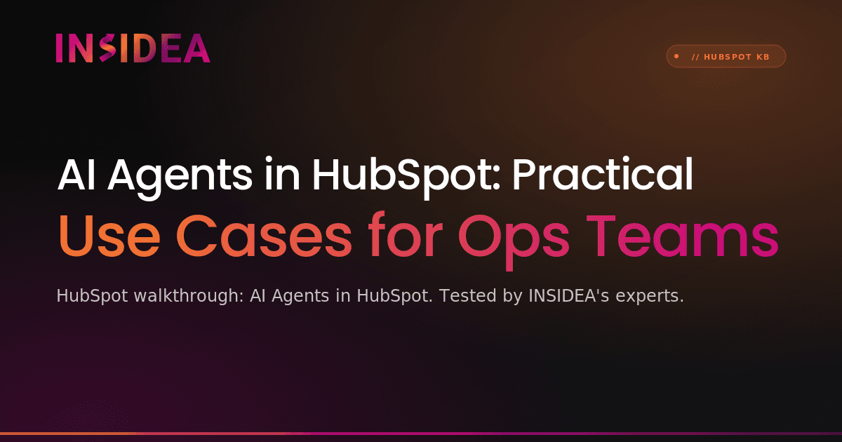 AI Agents in HubSpot: Practical Use Cases for Ops Teams