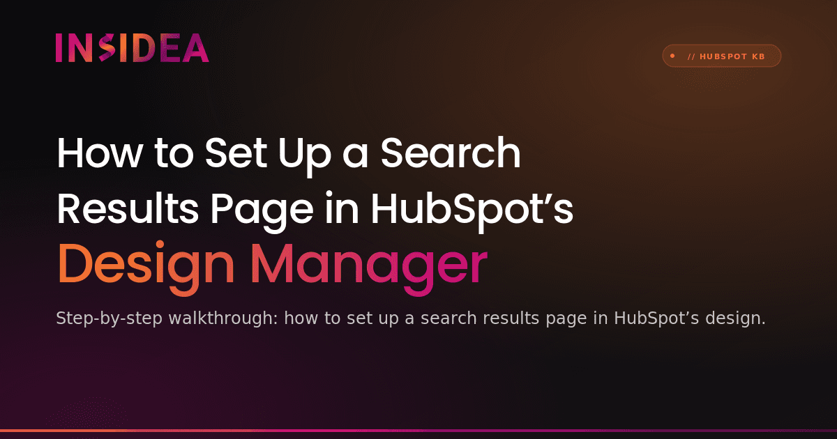 How to Set Up a Search Results Page in HubSpot’s Design Manager