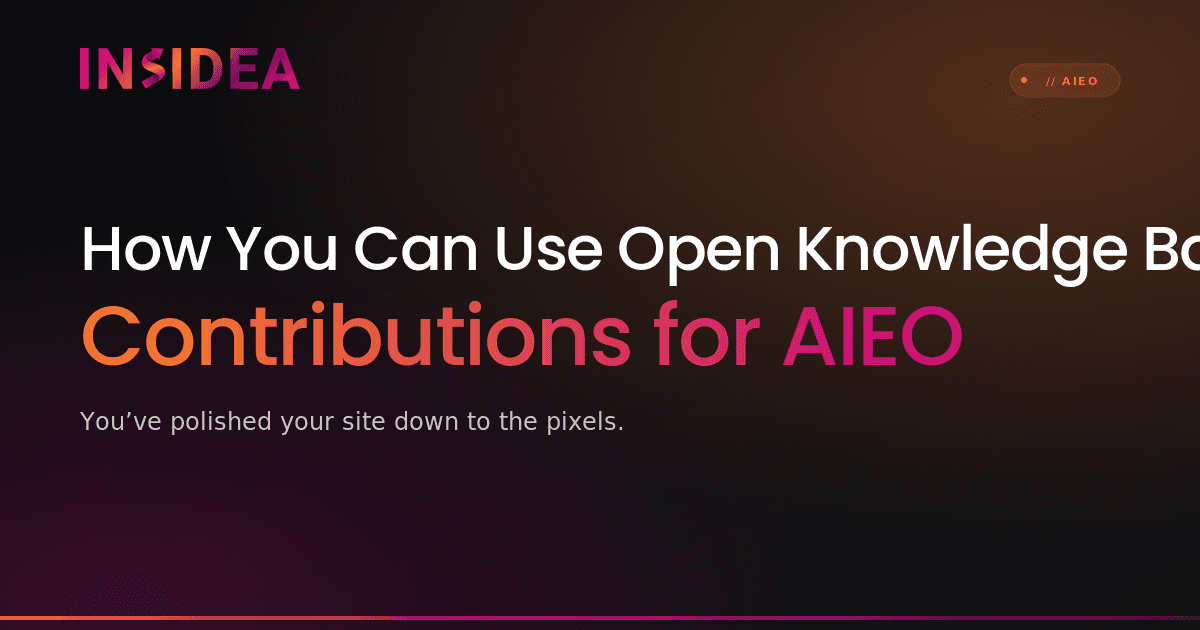 How You Can Use Open Knowledge Base Contributions for AIEO
