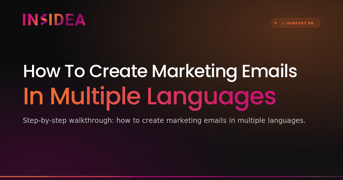 How To Create Marketing Emails In Multiple Languages
