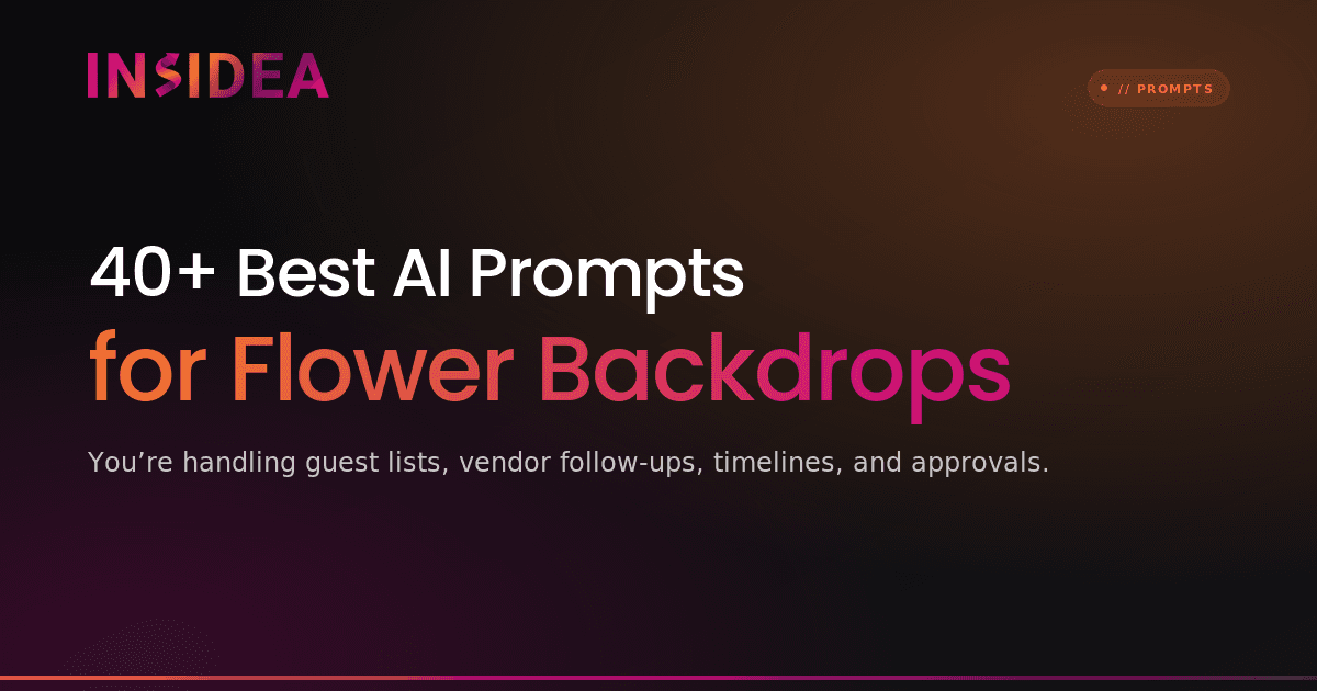 40+ Best AI Prompts for Flower Backdrops