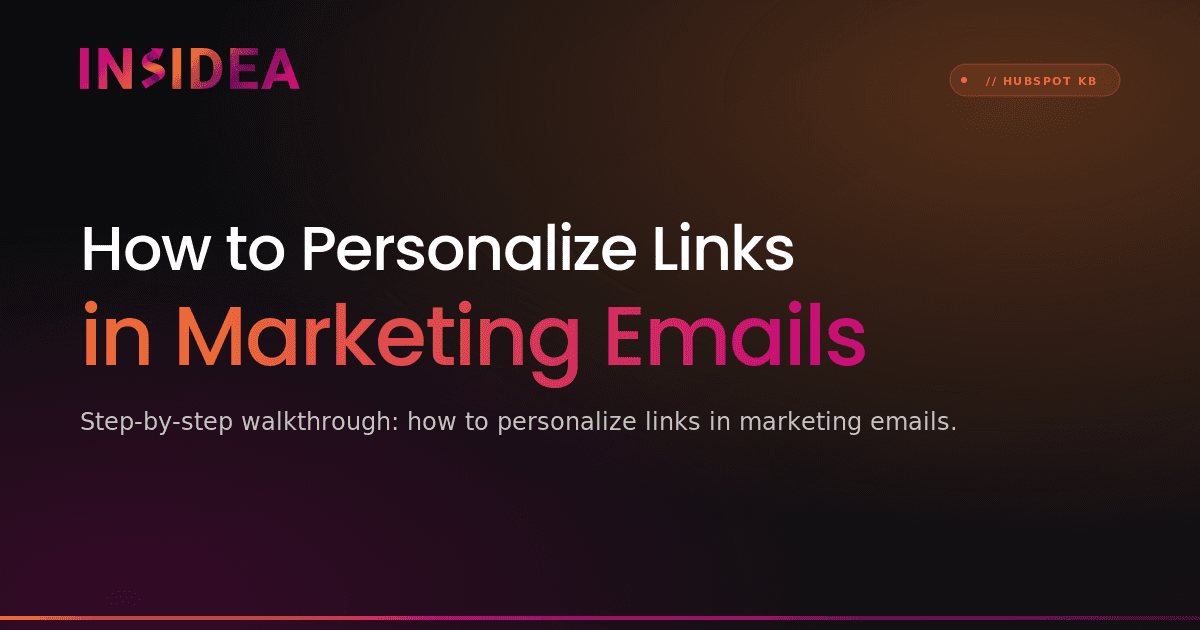 How to Personalize Links in Marketing Emails