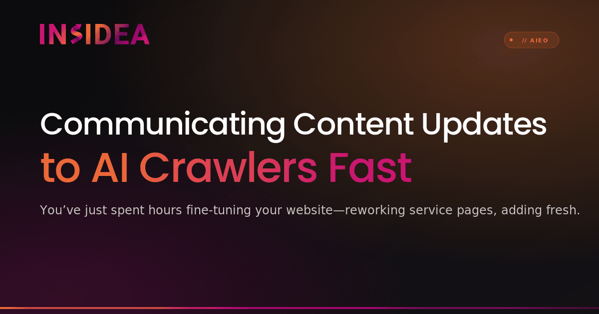 Communicating Content Updates to AI Crawlers Fast