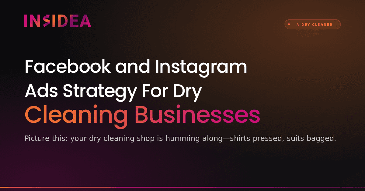 Facebook and Instagram Ads Strategy For Dry Cleaning Businesses