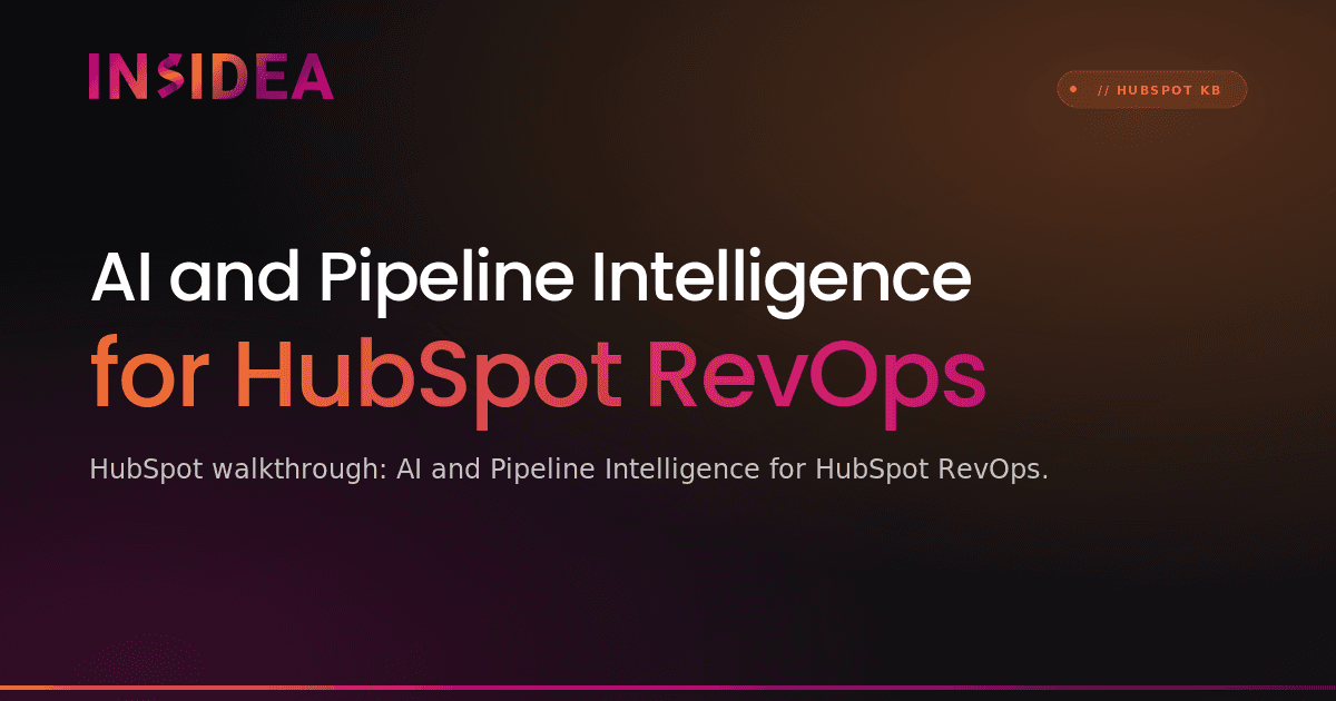 AI and Pipeline Intelligence for HubSpot RevOps