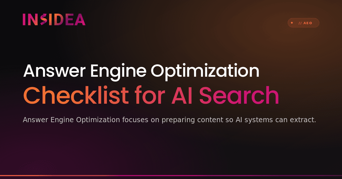 Answer Engine Optimization Checklist for AI Search