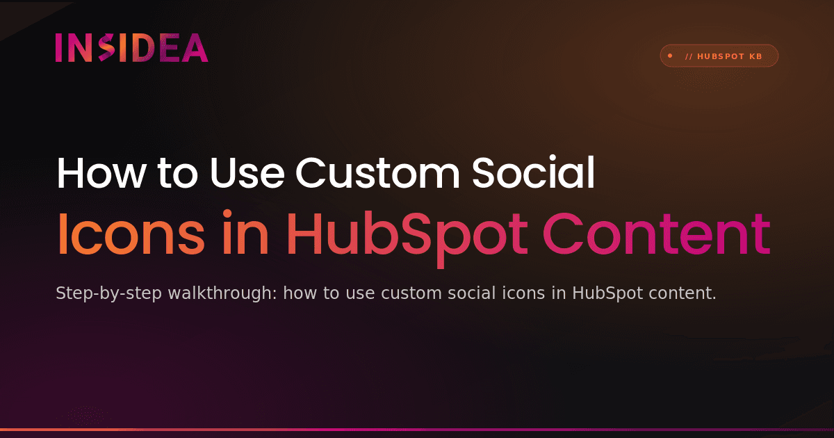 How to Use Custom Social Icons in HubSpot Content