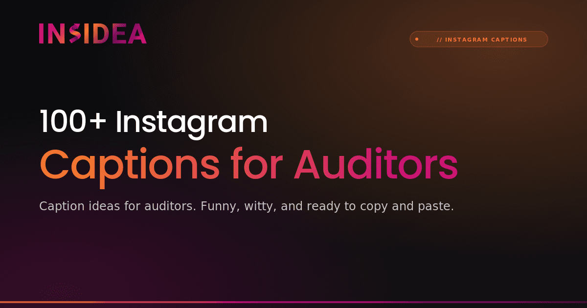 100+ Instagram Captions for Auditors