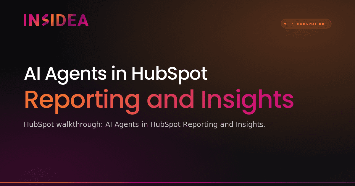 AI Agents in HubSpot Reporting and Insights