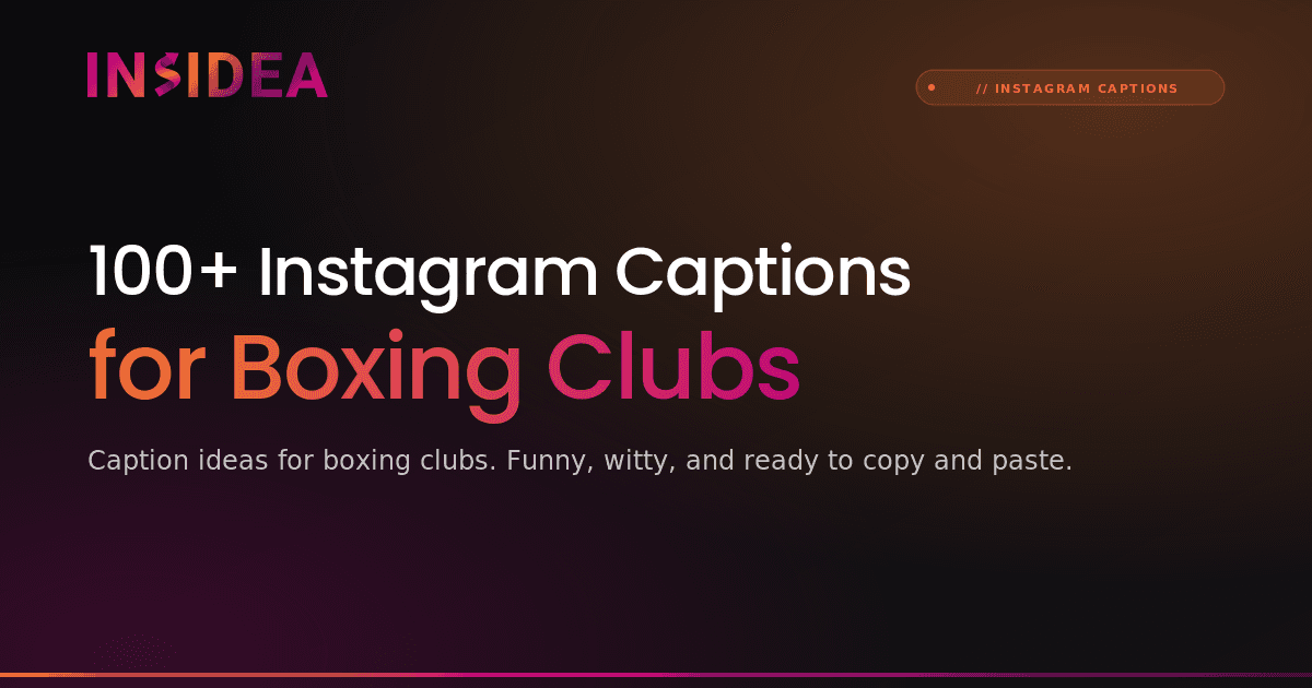100+ Instagram Captions for Boxing Clubs