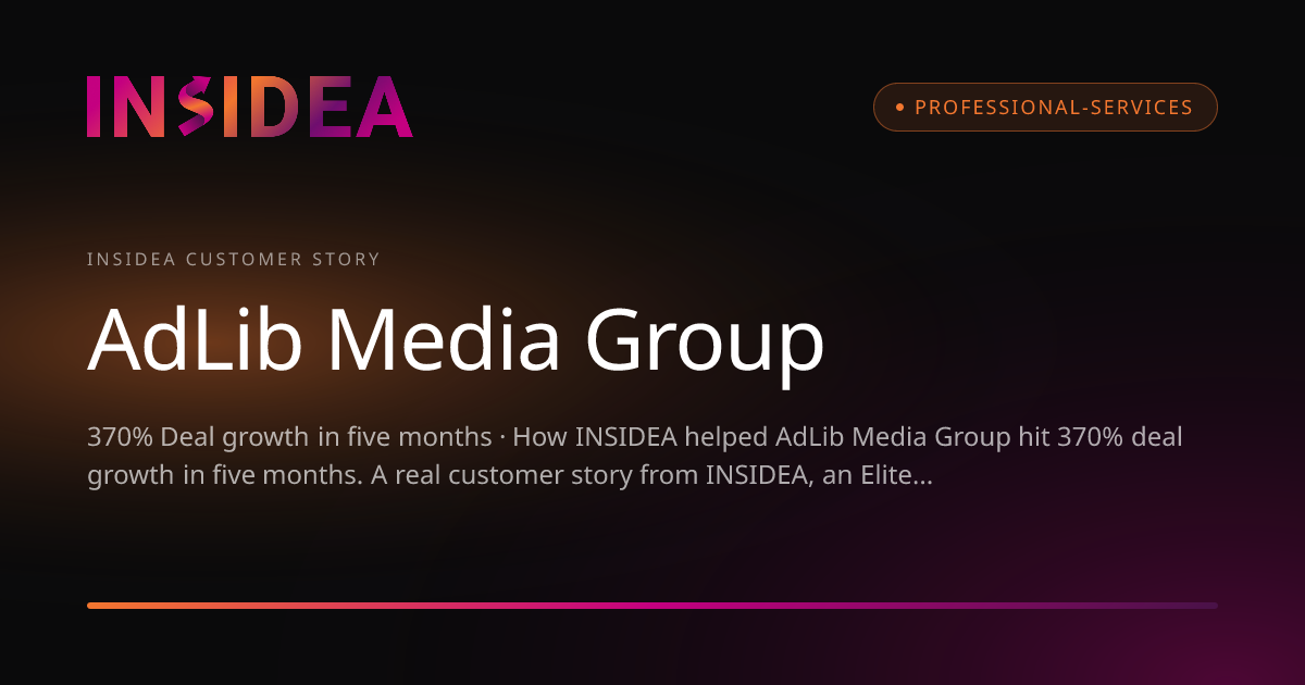 AdLib Media Group | Customer Story | INSIDEA