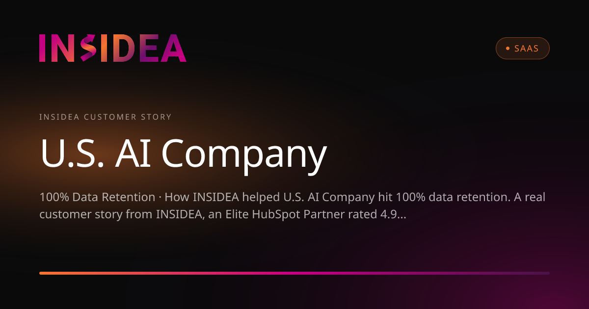 U.S. AI Company | Customer Story | INSIDEA