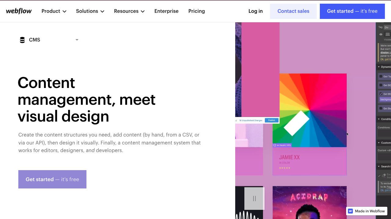 Content Management in Webflow