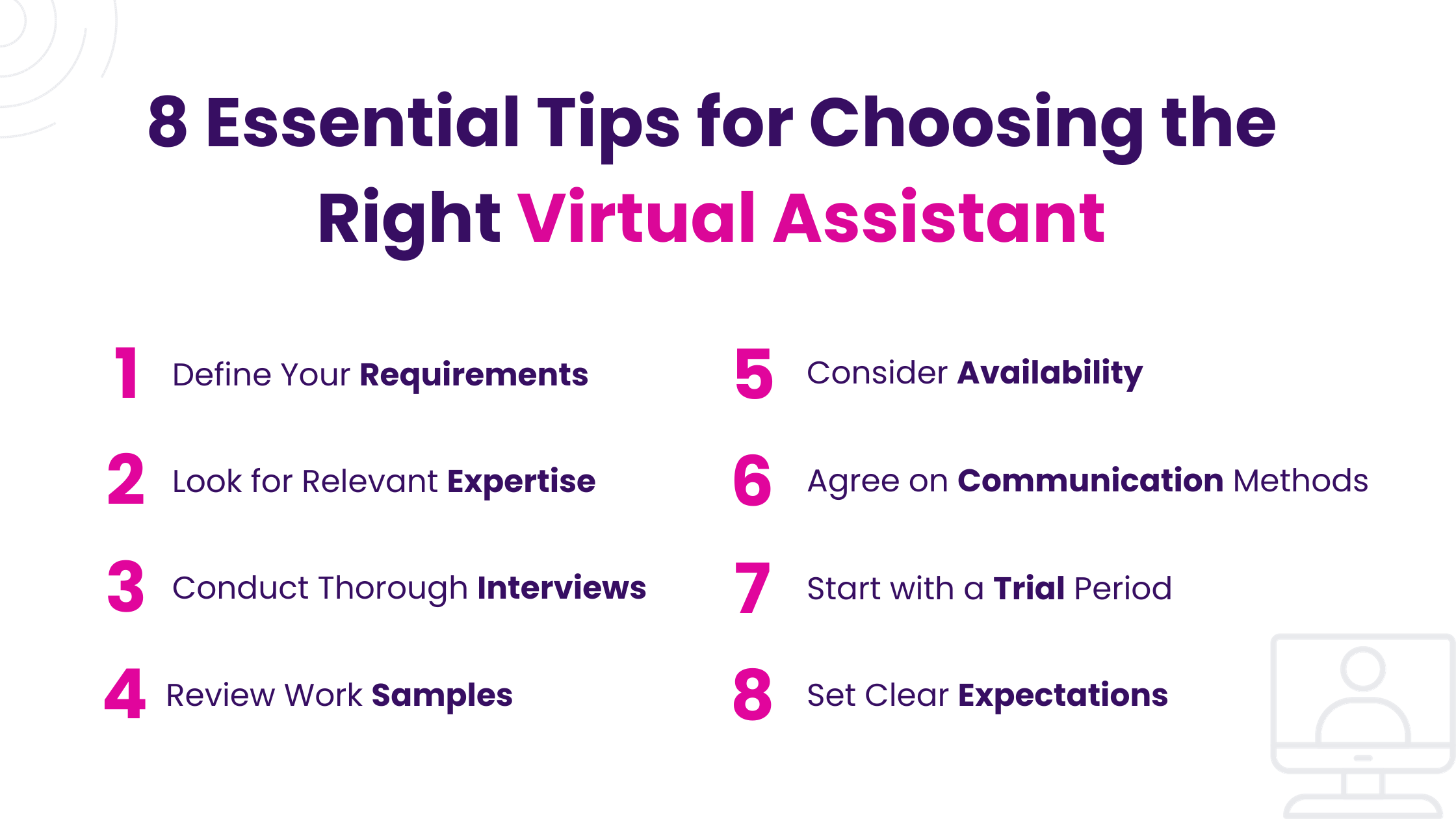 8 Essential Tips for Choosing the Right Virtual Assistant