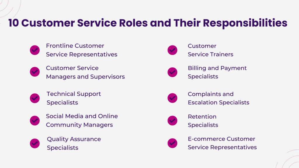 10 Customer Service Roles: A Comprehensive Breakdown - INSIDEA