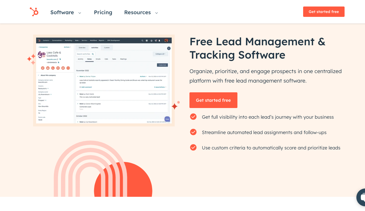 HubSpot Lead Management and Tracking Software