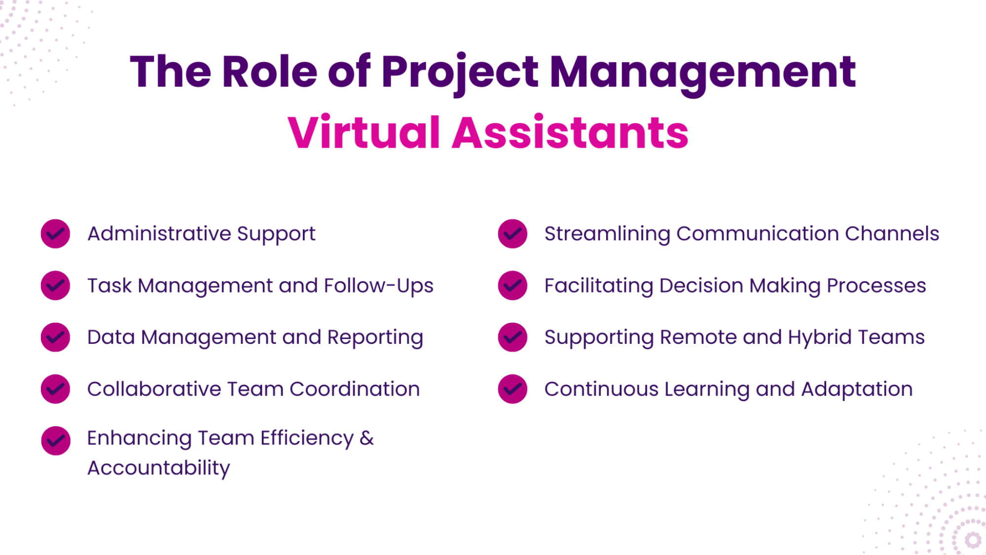 The Role of Project Management Virtual Assistants