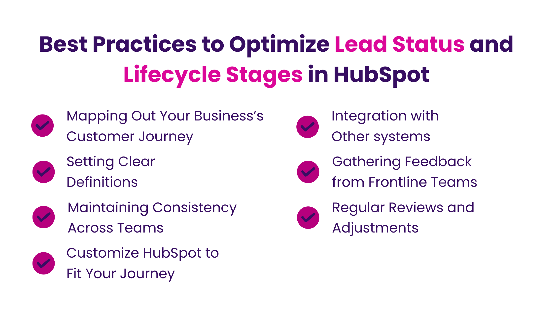 Best Practices to Optimize Lead Status and Lifecycle Stages in HubSpot